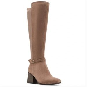 Blondo Twyla Tall Suede Boots Beige Waterproof Size 8.5